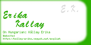 erika kallay business card